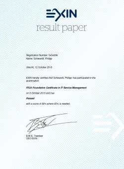 ITIL Foundation Certificate in IT Service
